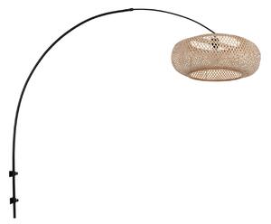 Steinhauer Sparkled Light 4404ZW zidna svjetiljka, crna/prirodni bambus, E27, Crno, Dnevni boravak/blagovaonica, Metal