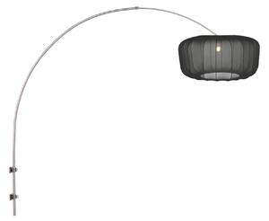 Steinhauer Sparkled Light 4403ST zidna svjetiljka, čelik/crni najlon, E27, Metalik, Dnevni boravak/blagovaonica, Metal