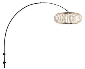 Steinhauer Zidna svjetiljka Sparkled Light 4408ZW, crna/prirodni bambus, E27, Crno, Dnevni boravak/blagovaonica, Metal