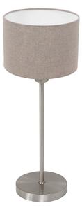 Mexlite Stolna lampa Noor, čelik/lan u boji blata, visina 50 cm, E27, Metalik, Dnevni boravak/blagovaonica, Metal