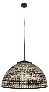 Steinhauer Sparkled Light 4477ZW viseća lampa, pleteni bambus, Ø 60 cm, prigušiva, Crno, Dnevni boravak/blagovaonica, Bambus