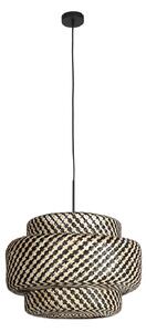 Steinhauer Sparkled Light 4478ZW viseća lampa, pleteni bambus, Ø 53 cm, prigušiva, Crno, Dnevni boravak/blagovaonica, Bambus