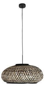 Steinhauer Sparkled Light 4476ZW viseća lampa, pleteni bambus, Ø 50 cm, prigušiva, Crno, Dnevni boravak/blagovaonica, Bambus