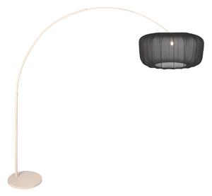 Steinhauer Zakrivljena podna lampa Sparkled Light, krem/crni najlon, 240 cm, Bež, Dnevni boravak/blagovaonica, Metal