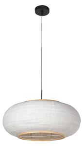Steinhauer Sparkled Light viseća svjetiljka, crna/siva lanena tkanina, Ø 60 cm, Crno, Dnevni boravak/blagovaonica, Tkanina / tekstil
