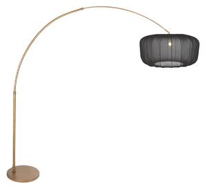 Steinhauer Zakrivljena podna lampa Sparkled Light, bronca/crni najlon, 240 cm, Bronca / stari mesing, Dnevni boravak/blagovaonica, Metal