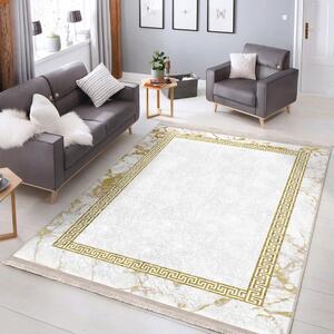 Tepih u bijelo-zlatnoj boji 80x150 cm - Mila Home