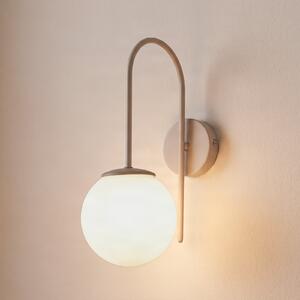 Luminex Zidna svjetiljka Cambridge, bež, visina 34 cm, metal/staklo, E14, prigušiva, Bež, Dnevni boravak/blagovaonica, Metal, Metak