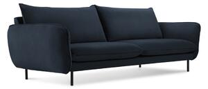 Tamnoplava baršunasta sofa 200 cm Vienna - Cosmopolitan Design