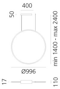DISCOVERY VERTICAL 100 RGBW VISILICA CRNA 59W 0K 3140lm AR1993330A