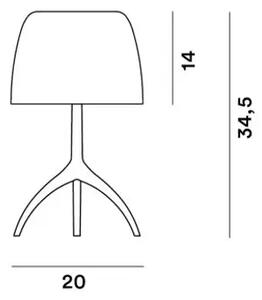 LUMIERE PICCOLA STOLNA SVJETILJKA E14, DIMABILNA, TOPLO BIJELA, CRNA,KROM FN026021EC_12D