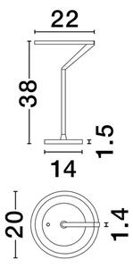 TILIA STOLNA LAMPA LED/3000K/16W/612Lm/NIKAL NL9088141