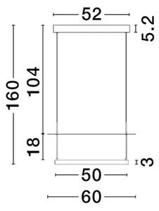 DIONA VISILICA LED/3000K/40W/2560Lm/CRNA & BIJELA NL9580672