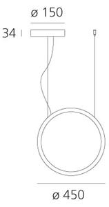 "O" 45 VISILICA CRNA 19W 3000K 875lm AR072130