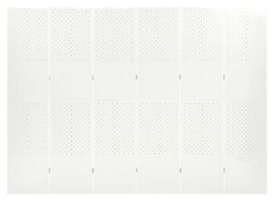 VidaXL Sobna pregrada sa 6 panela bijela 240 x 180 cm čelična