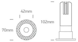 UGRADBENA SVJETILJKA 7W CCT TRIMLESS 230V IP20 DARK LIGHT BIJELA DM10107JTR/W/V
