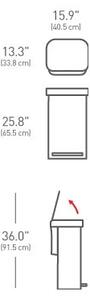 Kanta za otpatke u srebrnoj mat boji 45 l - simplehuman