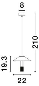 ANAFI VISILICA LED/3000K/8W/395Lm/CRNA NL9695275
