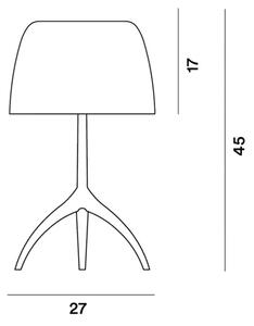 LUMIERE GRANDE E27, STOLNA LAMPA, TREŠNJA, CRNI, KROM FN026001EC_62D