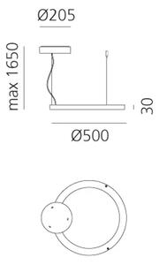 RIPPLE 50 VISILICA BIJELA 50W 3000K 3089lm AR2060010A