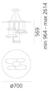 MERCURY MINI LED VISILICA POLIRANI KROM 29W 3000K 1547lm AR1477110A