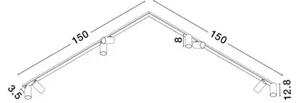 OSO REFLEKTOR CRNI GU10 8x10W IP20 NL9030918