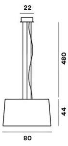 FOSCARINI TWICE AS TWIGGY VISILICA CRVENA FN275017_67