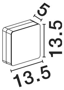 OONO VANJSKA ZIDNA SVJETILJKA LED 11Watt 270Lm IP65 3000K CRNA NL9030159