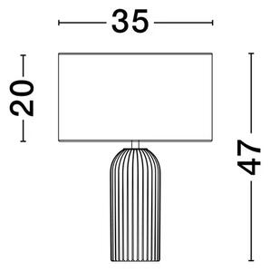 AMMOS STOLNA LAMPA E27/12W/SIVA I BIJELA NL9540244