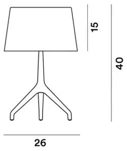 FOSCARINI LUMIERE XXS STOLNA LAMPA SIVA/CRNI KROM FN1910012C_24