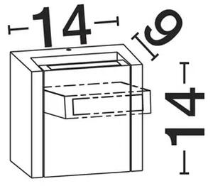 KIOO ZIDNA SVJETILJKA LED 10W 775Lm IP65 3000K CRNA/DRVO NL9136427