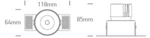 UGRADBENA SVJETILJKA LED COB 12W CCT 2-STEP TRIMLESS DARK LIGHT 700mA BIJELA DM10112BTR/B/V