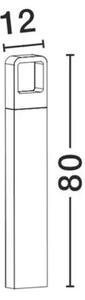 ACQUA VANJSKA STAJAĆA SVJETILJKA LED 5W/490lm/3000K 80cm IP54 SIVA NL713313