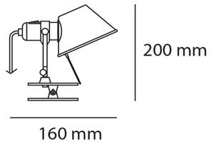 TOLOMEO MICRO PINZA LED SVJETILJKA S KVAČICOM 2700K ALUMINIJ ARTEMIDE A0438W00 AR0438W00