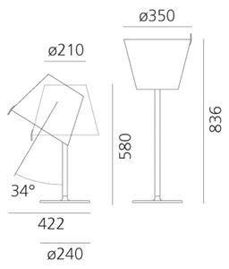 MELAMPO STOLNA SVJETILJKA ECRU E27 MAX 17W AR0315020A