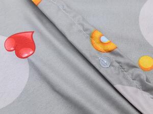 Posteljina Emoji siva Dimenzije posteljine: 70 x 90 cm | 140 x 200 cm