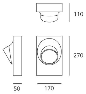 CICLOPE VANJSKA ZIDNA SVJETILJKA ANTRACIT SIVA 6,5W 3000K 220-240V 383lm AR081220