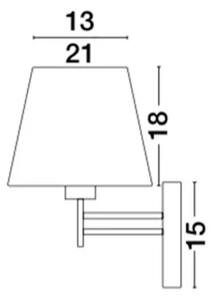LOGAN ZIDNA LAMPA E27 IP20/BIJELA NL8126161