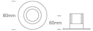 UGRADBENA SVJETILJKA COB 6,5W CCT IP20 700mA CRNA DM10107HA/B/V