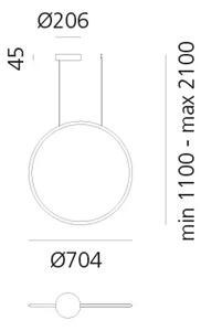DISCOVERY VERTICAL 70 VISILICA CRNA 40W 3000K 2857lm AR1992030A