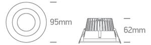 UGRADBENA SVJETILJKA 7W CCT IP20 60deg 230V DARK LIGHT BIJELA DM10107ED/W/V
