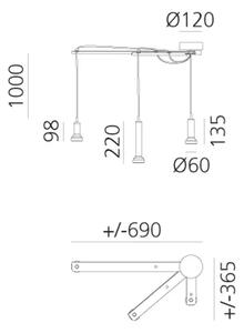 STABLIGHT VISILICA TRI BOJE GU10 MAX 6,8W AR0027L90
