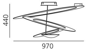 PIRCE LED STROPNA SVJETILJKA BIJELA 44W 3000K 3313lm AR1253110A