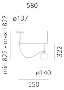 Nh S1 14 VISILICA CRNA/STARO ZLATO 5W 220-240V 378lm AR1272010A