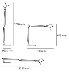 TOLOMEO LED STOLNA SVJETILJKA S POSTOLJEM 10W/593lm/3000K A004800+A004030 AR004800+AR004030