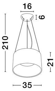 ATIL VISILICA LED/3000K/24W/1268Lm/BIJELA & CRNA NL9870014