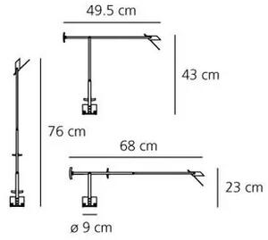 TIZIO MICRO STOLNA LAMPA CRNA AR008100