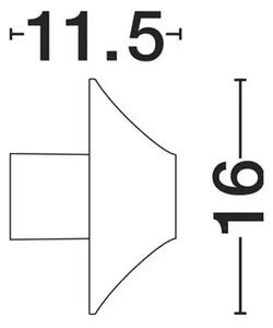 ALUX VANJSKA ZIDNA LED SVJETILJKA 11Watt 993Lm IP54 3000K CRNA NL9136406