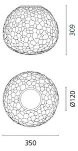 METEORITE 35 ZIDNA/STROPNA SVJETILJKA BIJELA E27 21W 1786lm AR1701010A