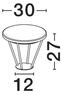 VIRTUS STAJAĆA LAMPA LED 3000K 1190lm IP65 CRNA NL9030573